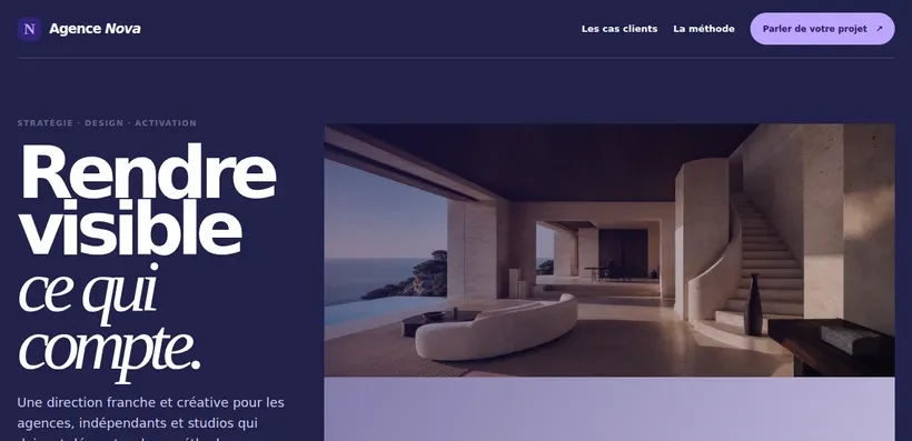 Aperçu du site Agence Nova