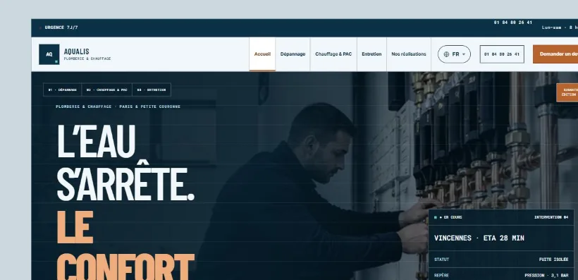 Aperçu du site AQUALIS