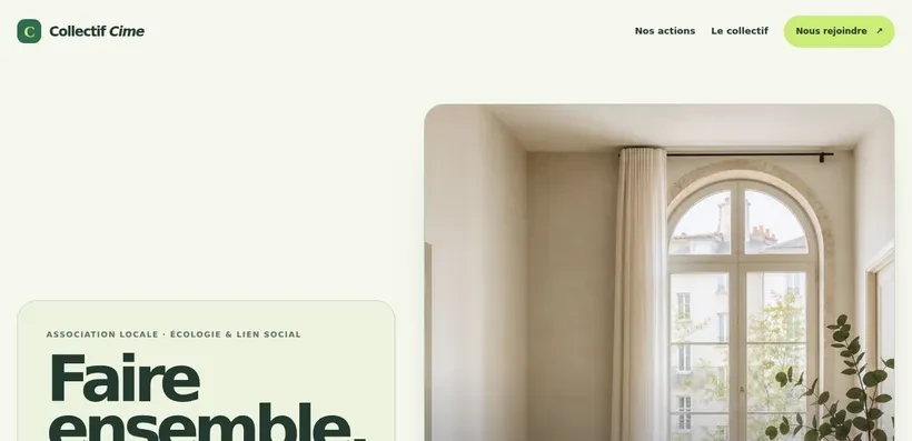 Aperçu du site Collectif Cime