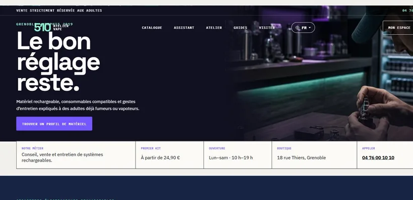 Aperçu du site Atelier 510