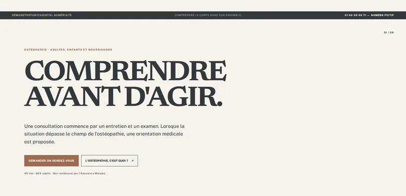 Aperçu de la démo AXE, formule Essentiel