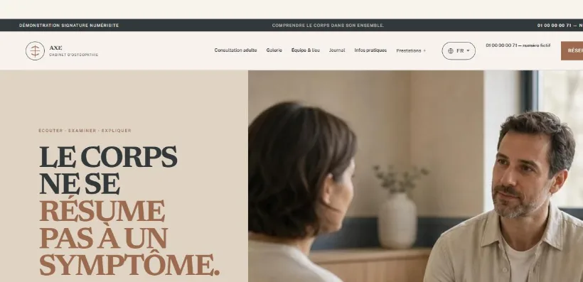 Aperçu du site AXE