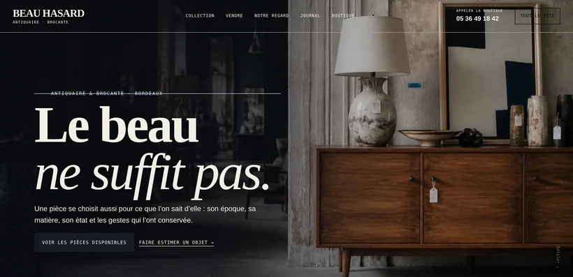 Aperçu du site BEAU HASARD