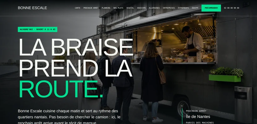 Aperçu du site BONNE ESCALE
