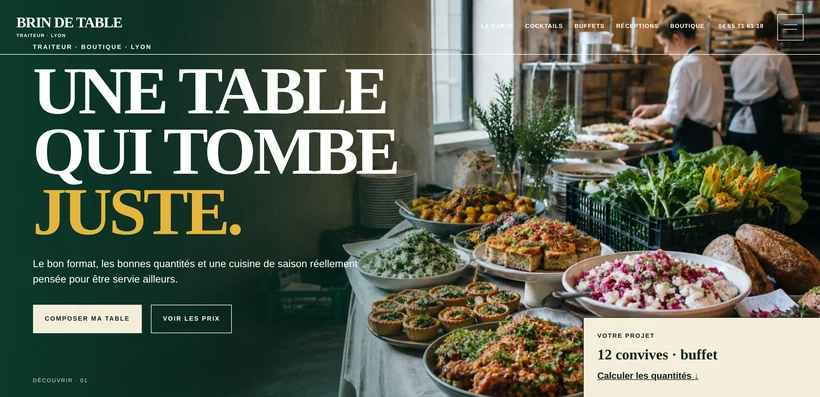 Aperçu du site BRIN DE TABLE