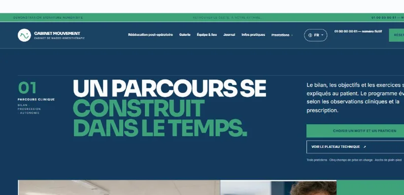 Aperçu du site Cabinet Mouvement