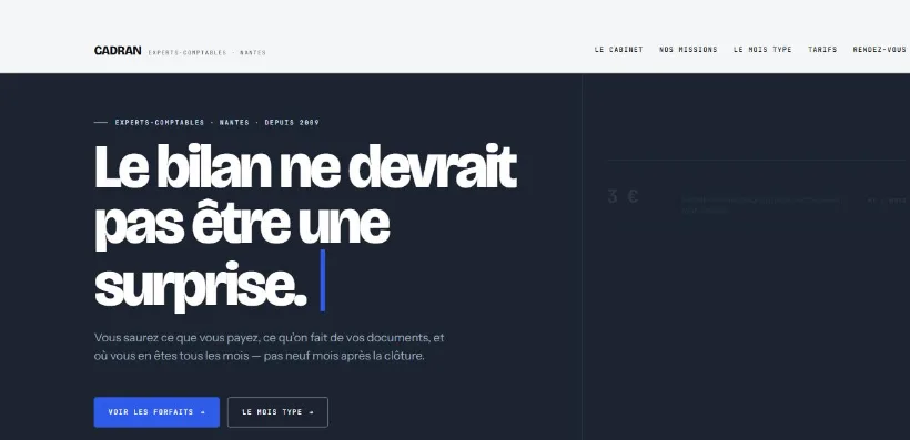 Aperçu de la démo CADRAN, formule Essentiel