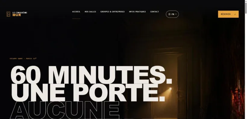 Aperçu du site Le Cinquième Mur