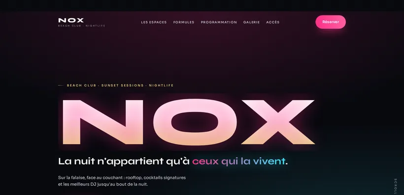 Aperçu de la démo Nox, formule Essentiel