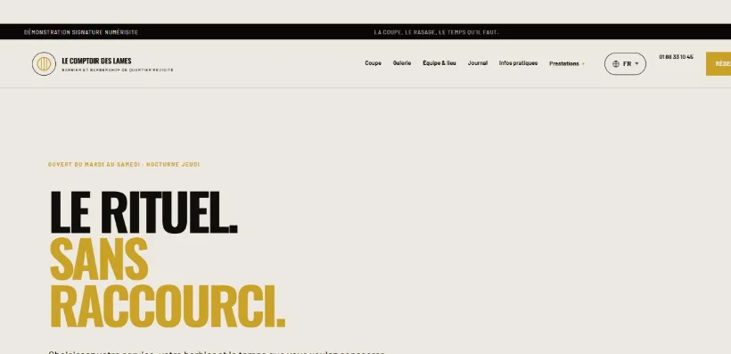 Aperçu du site Le Comptoir des Lames
