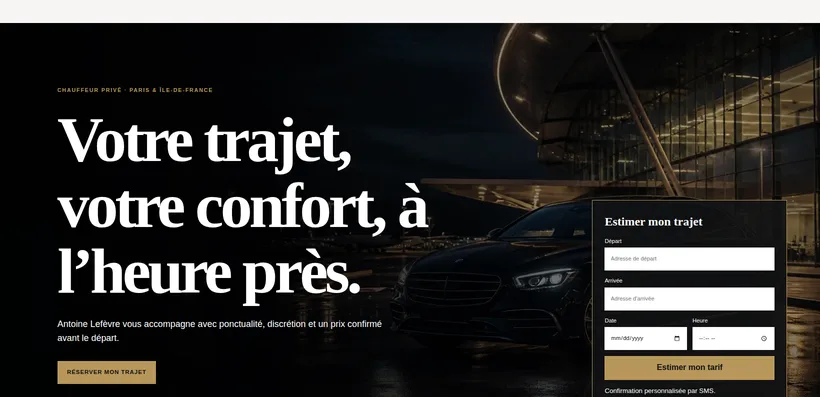 Aperçu de la démo Élite Transfer, formule Essentiel