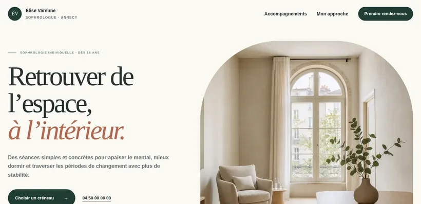 Aperçu du site Élise Varenne