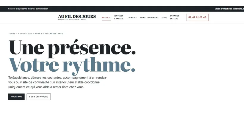 Aperçu de la démo Au Fil des Jours, formule Essentiel