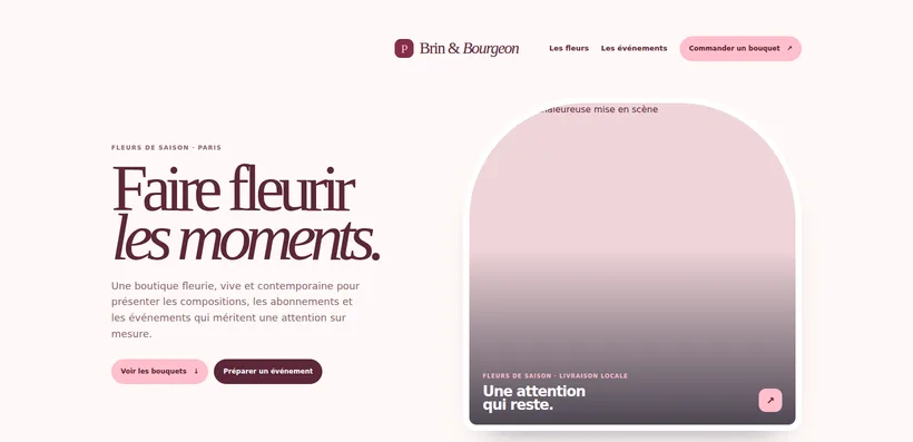 Aperçu de la démo Brin & Bourgeon, formule Essentiel