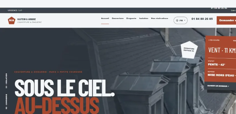Aperçu du site Hauteur & Ardoise