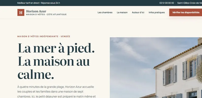 Aperçu de la démo Horizon Azur, formule Essentiel