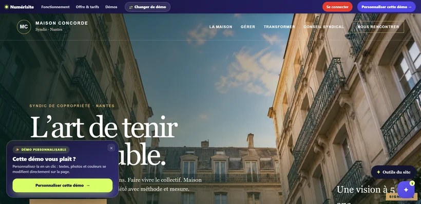 Aperçu du site MC MAISON CONCORDE