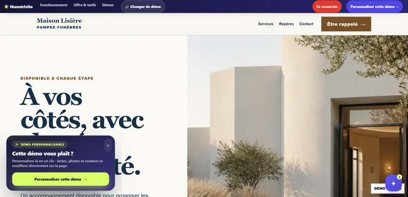Aperçu de la démo Maison Lisière, formule Essentiel