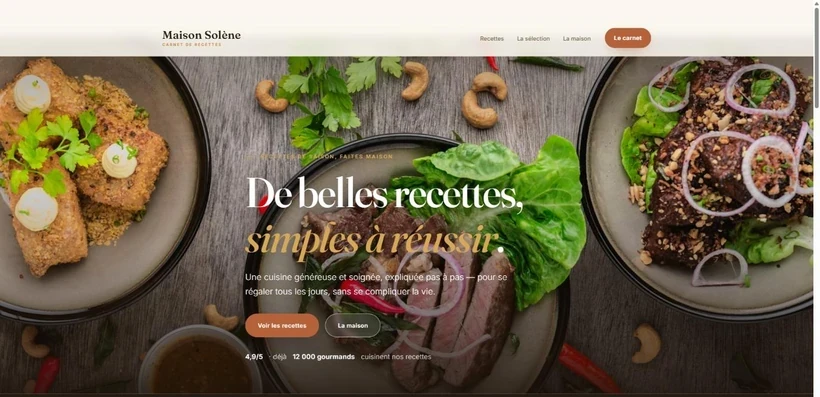 Aperçu du site Maison Solène