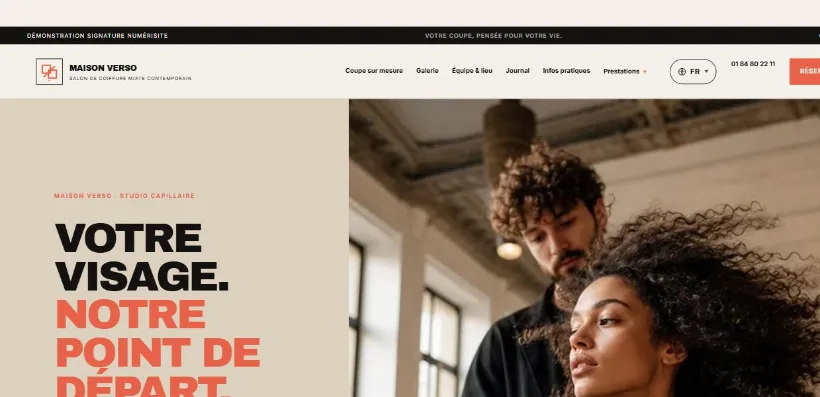 Aperçu du site Maison Verso