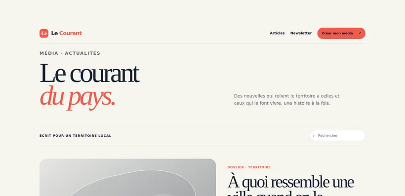 Aperçu de la démo Le Courant, formule Essentiel