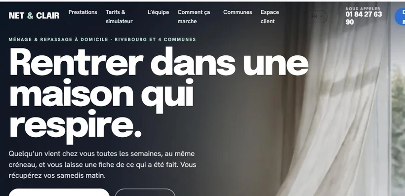 Aperçu du site NET & CLAIR
