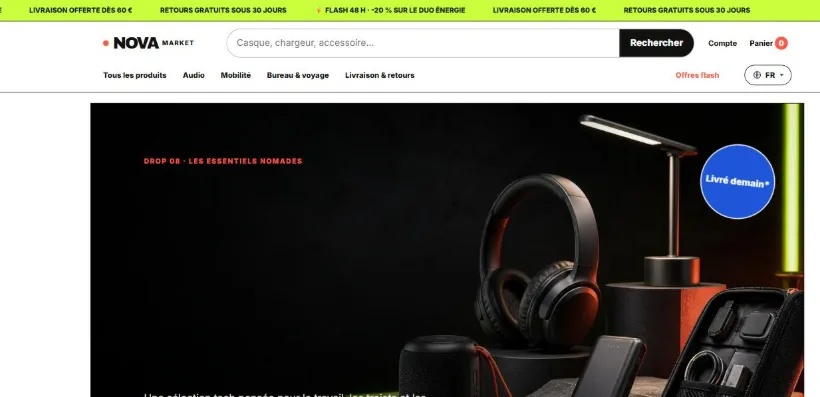 Aperçu du site NOVA Market