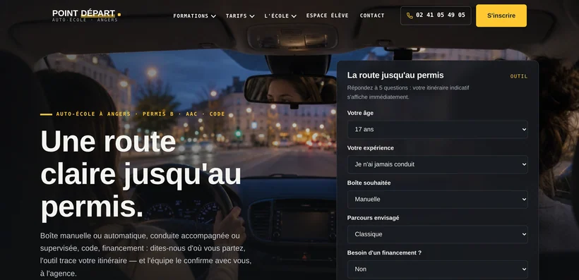 Aperçu du site POINT DÉPART