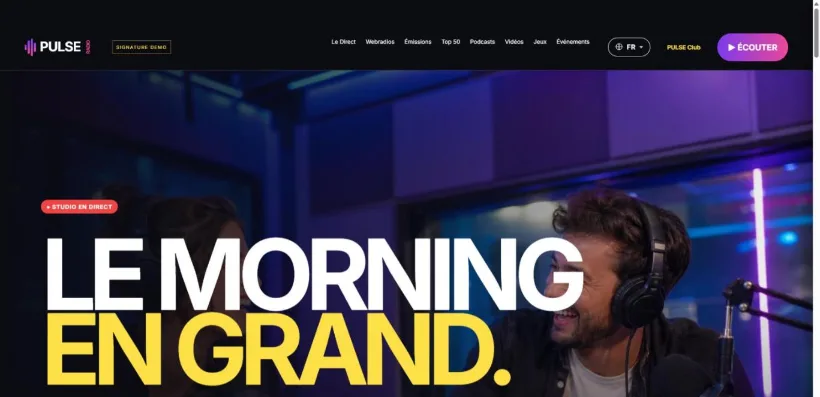 Aperçu du site PULSE Radio