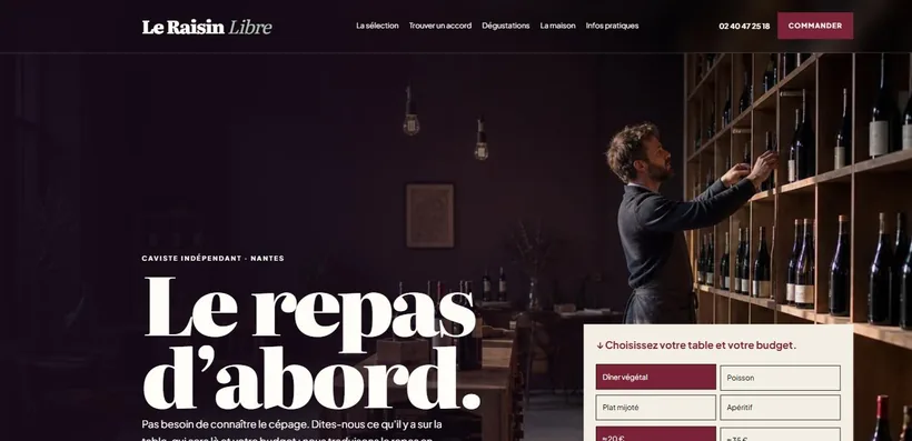 Aperçu du site Le Raisin Libre