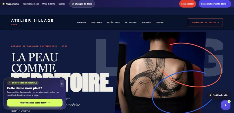 Aperçu du site Atelier Sillage Lyon