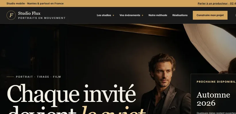 Aperçu du site Studio Flux