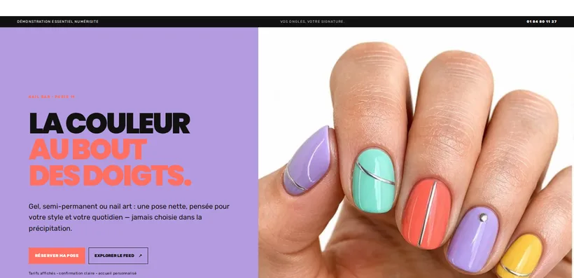 Aperçu de la démo Studio Ongle, formule Essentiel