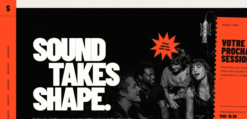 Aperçu du site Studio Sonar