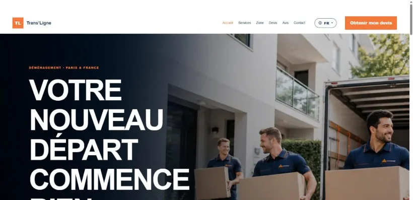 Aperçu du site Trans’Ligne