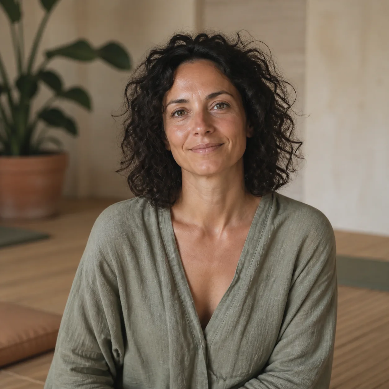 Portrait original de Camille, professeur·e de yoga