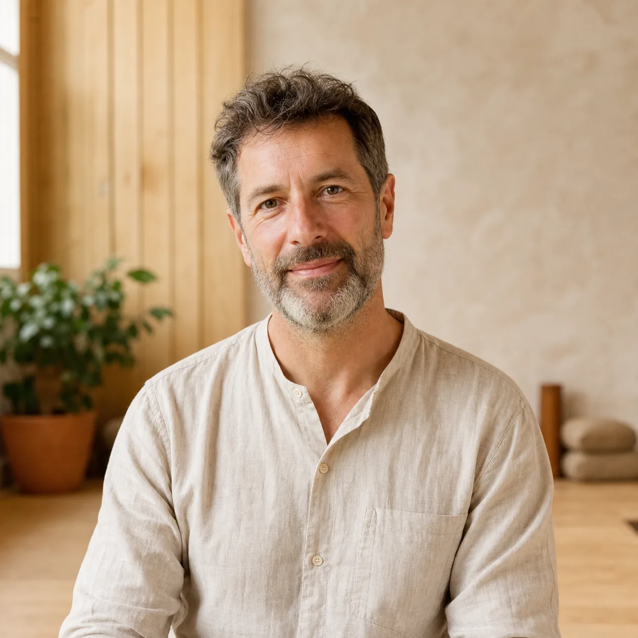 Portrait original de Julien, professeur·e de yoga