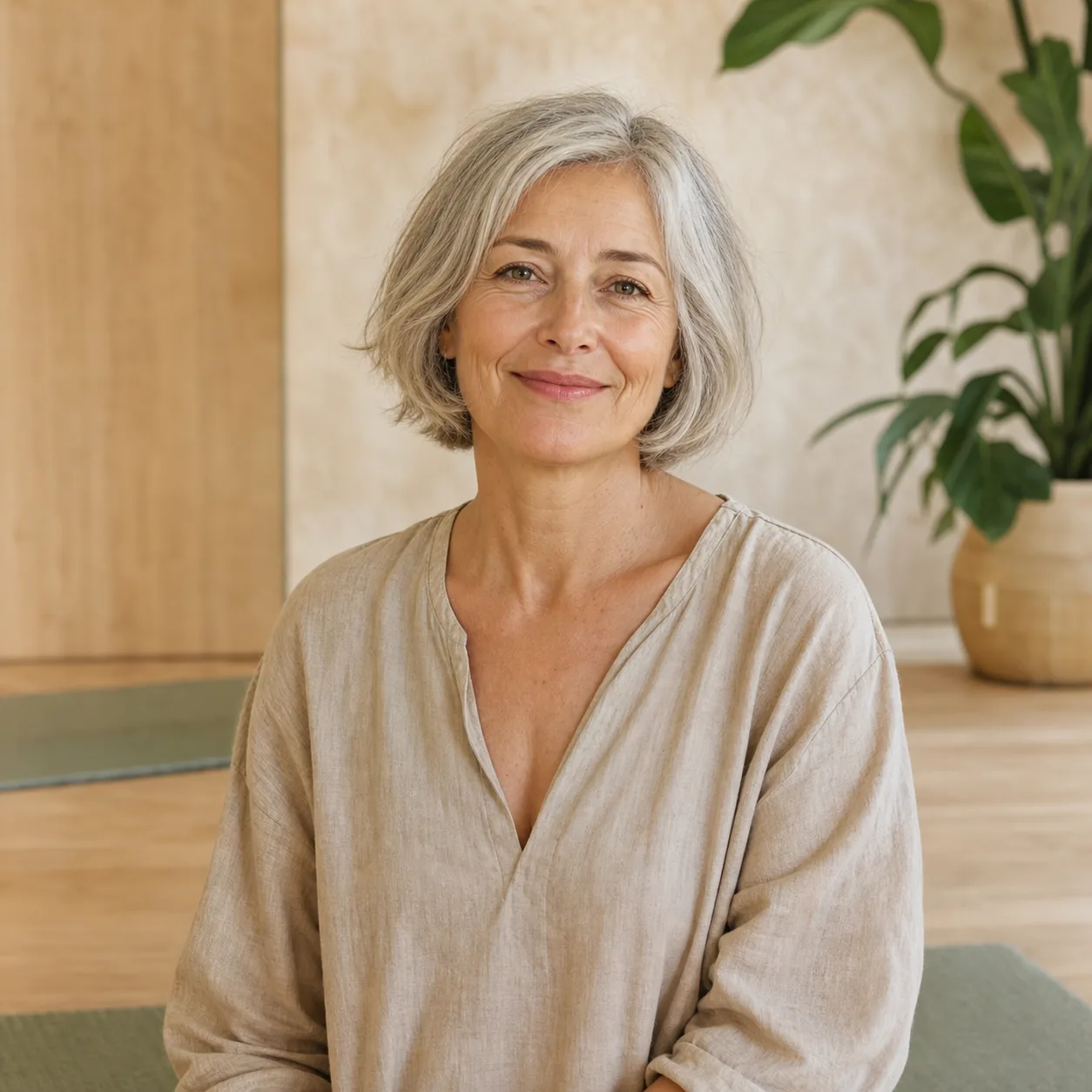 Portrait original de Sarah, professeur·e de yoga