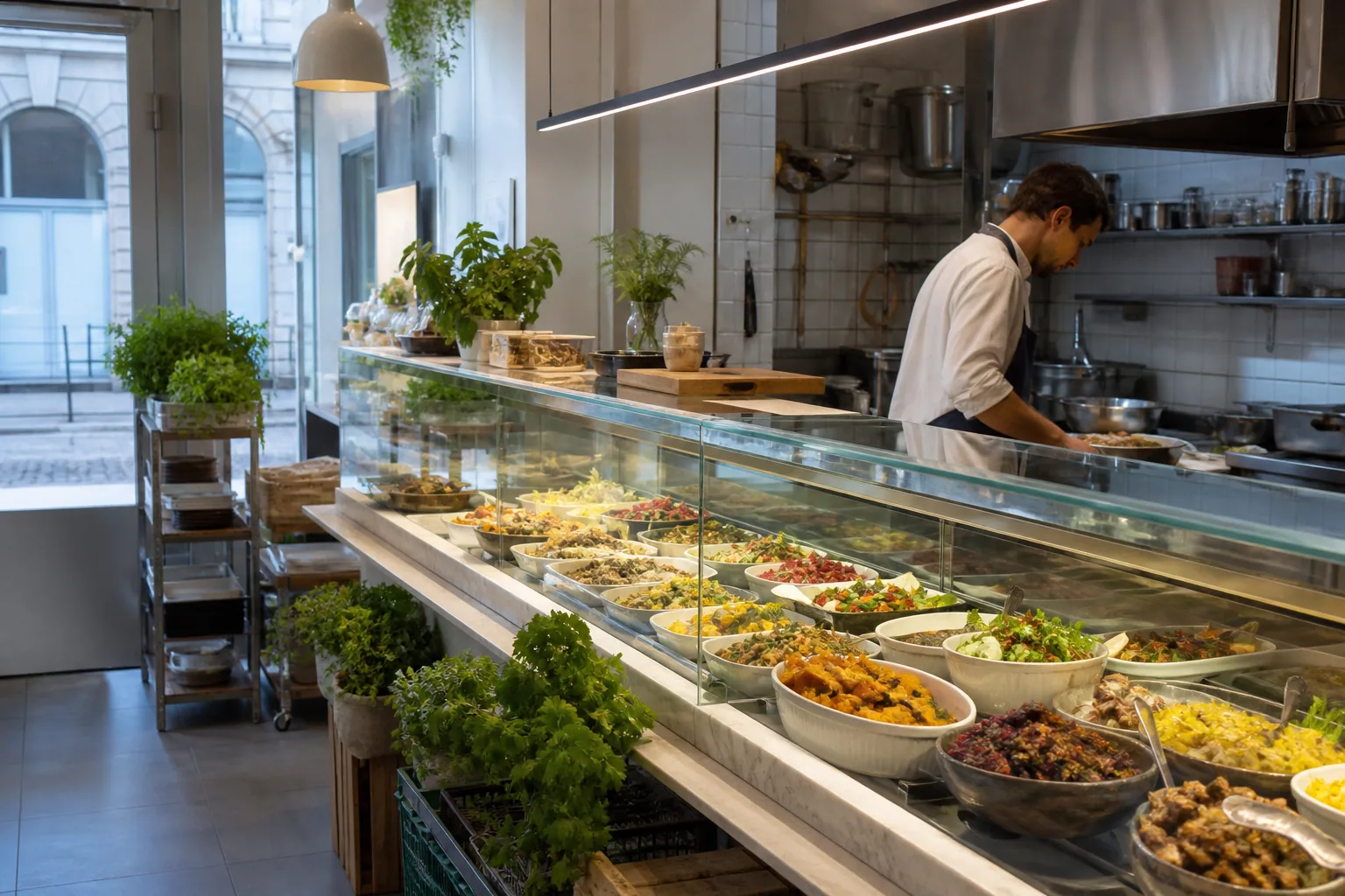 Boutique traiteur et cuisine ouverte