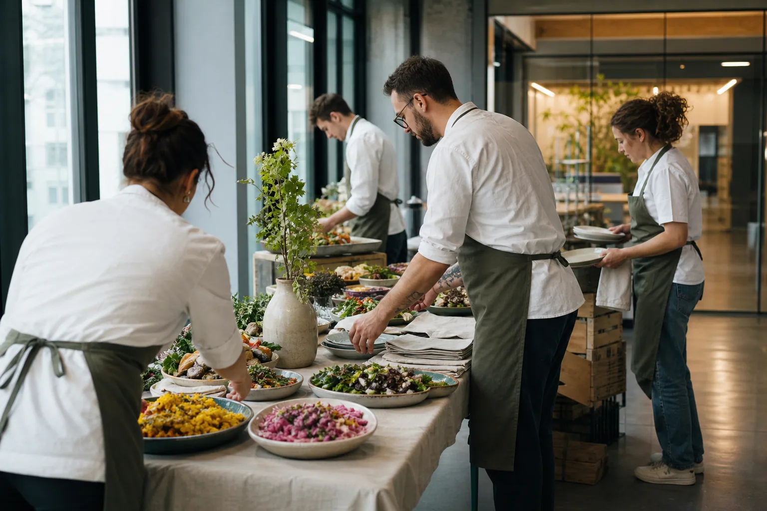 Mise en place d’une réception d’entreprise