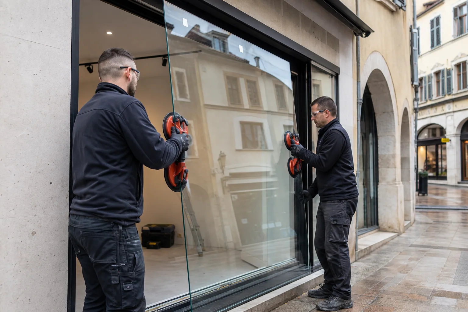 Pose de vitrine