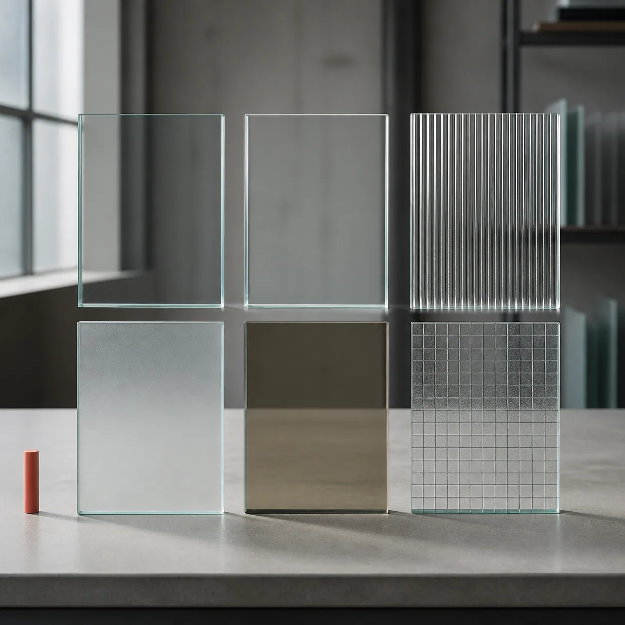 Nuancier de verres architecturaux