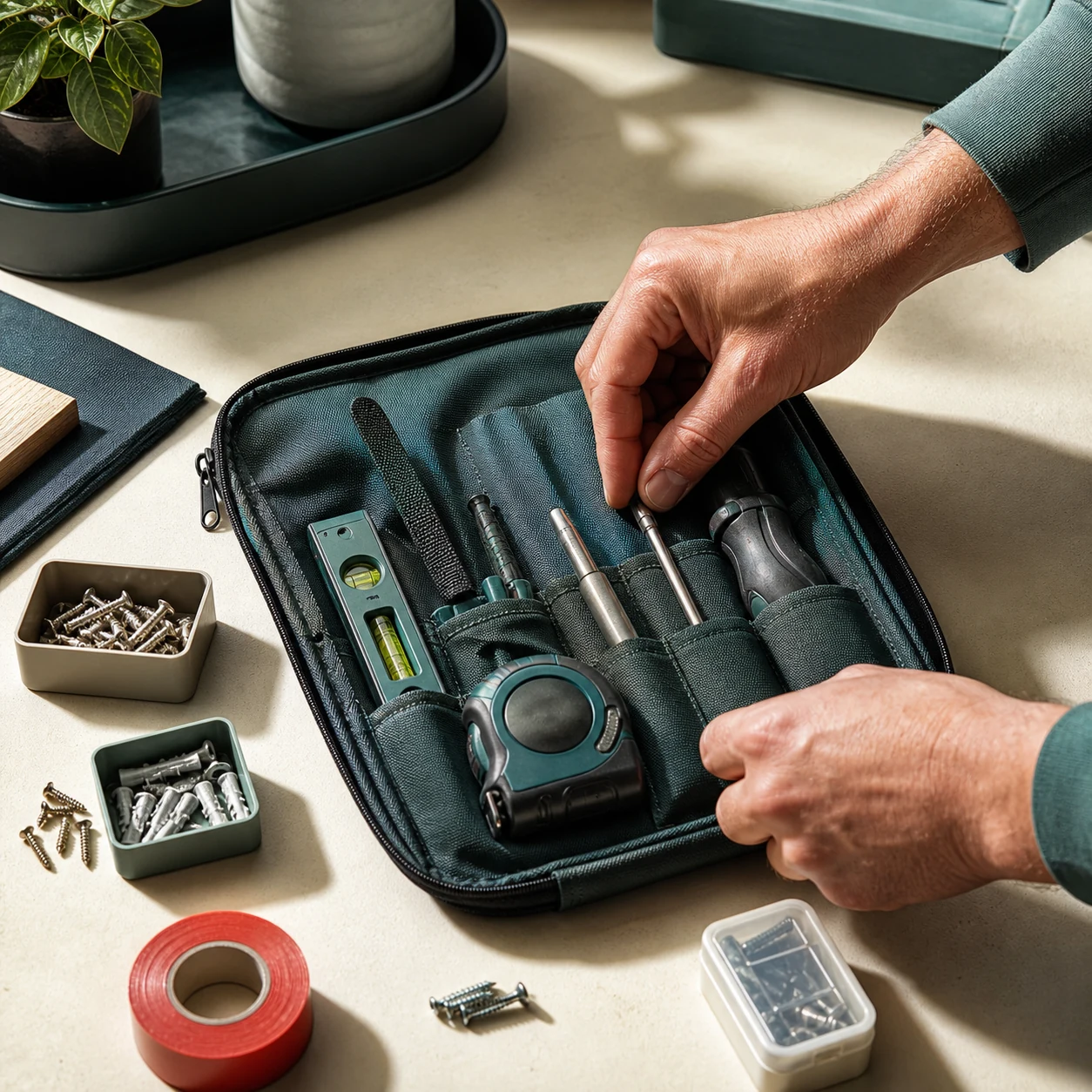 Trousse d’intervention préparée avec soin