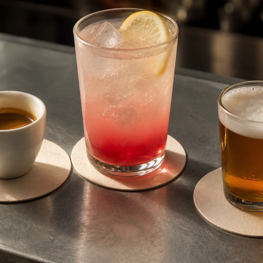 Boisson grenadine et citron