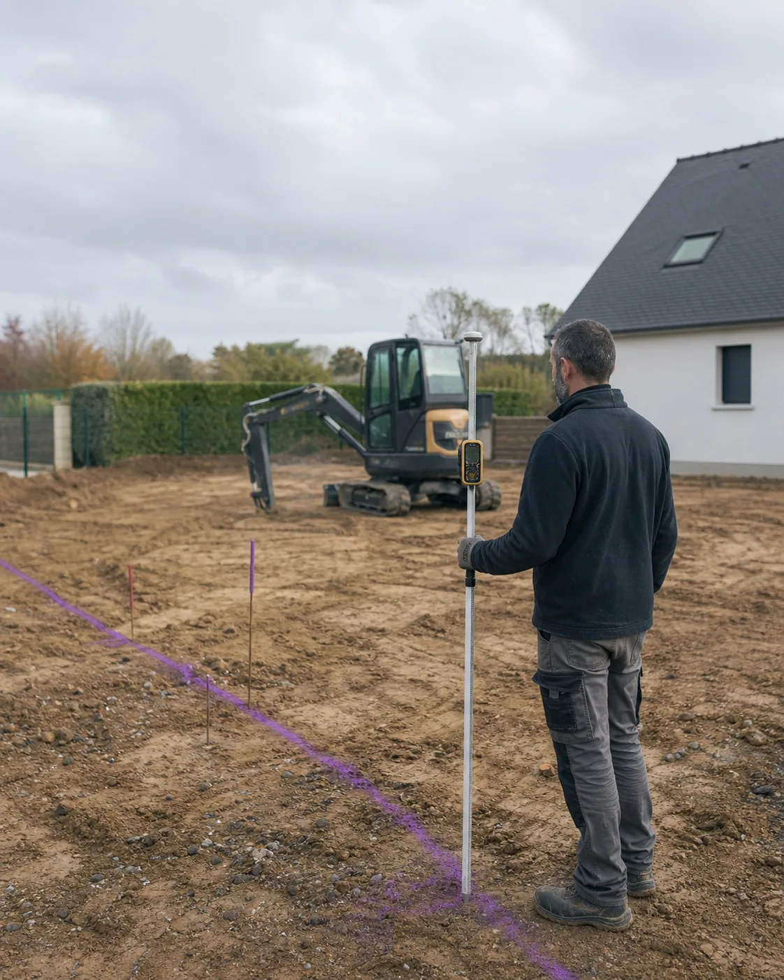 Relevé d’un terrain avant terrassement