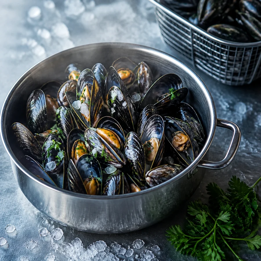 Marmite de moules marinières