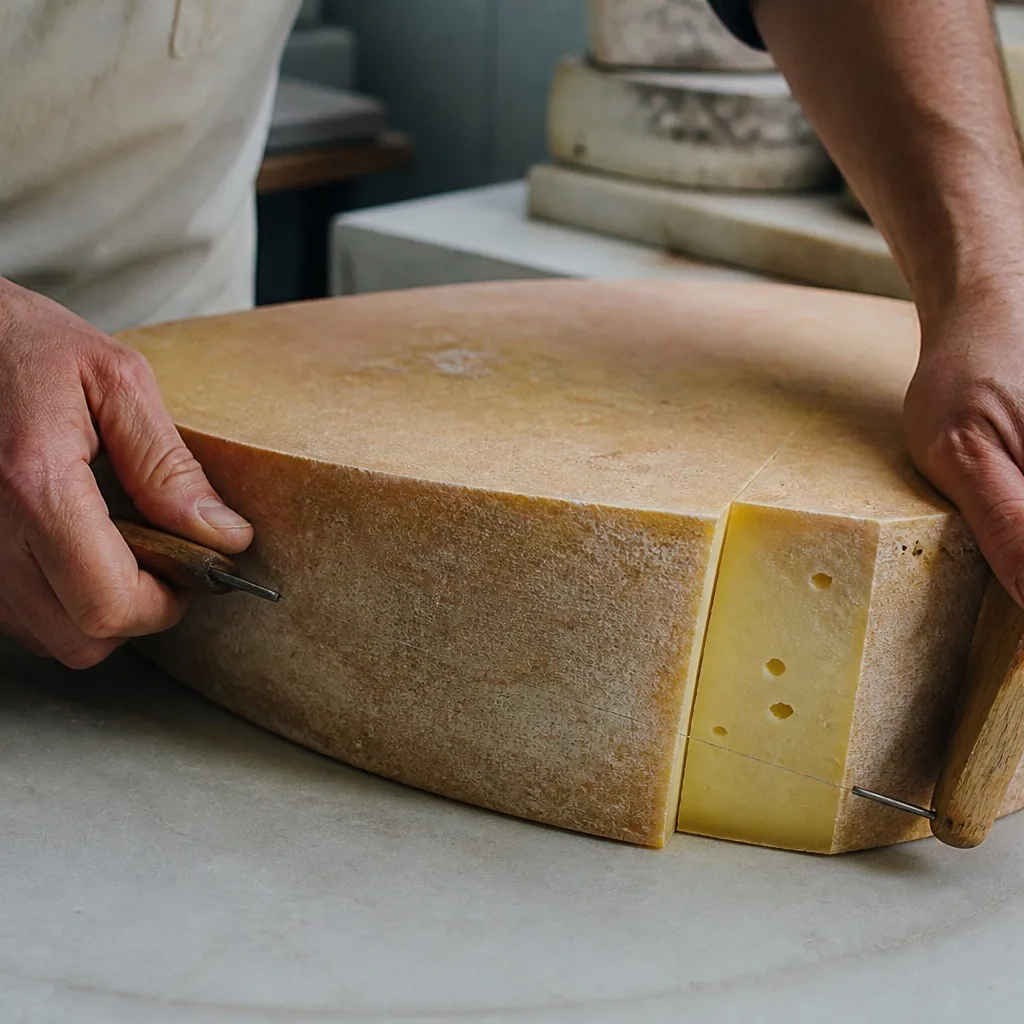 Découpe d’une meule au fil