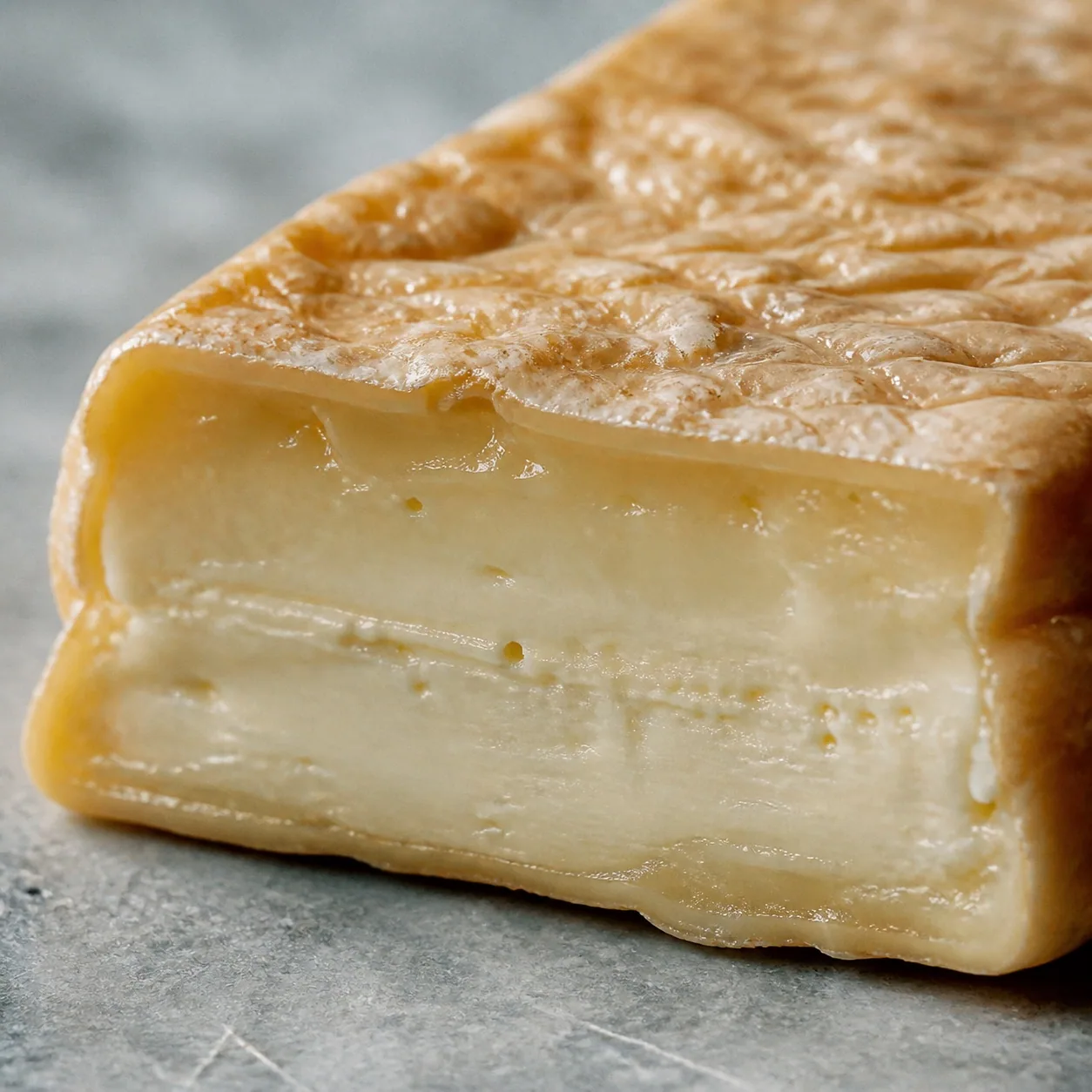 Détail d’une croûte lavée et de sa pâte