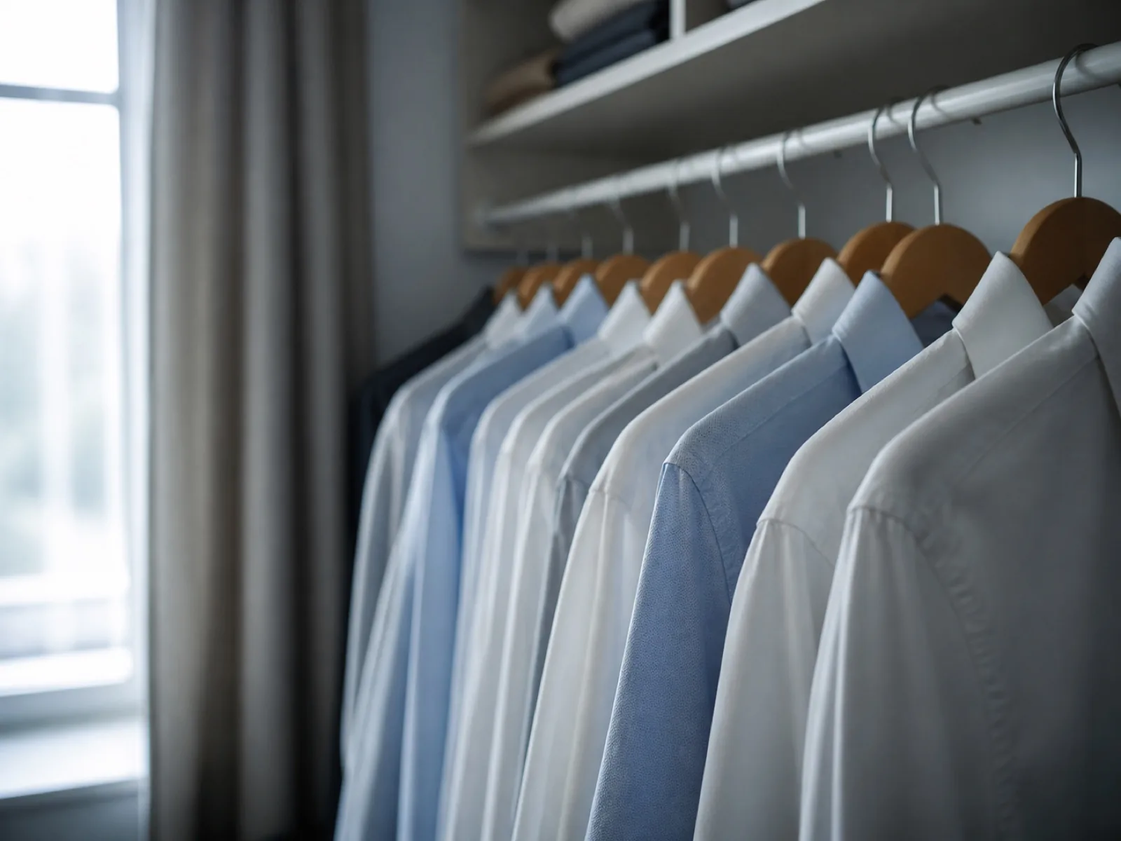 Pile de linge plié, lumière rasante