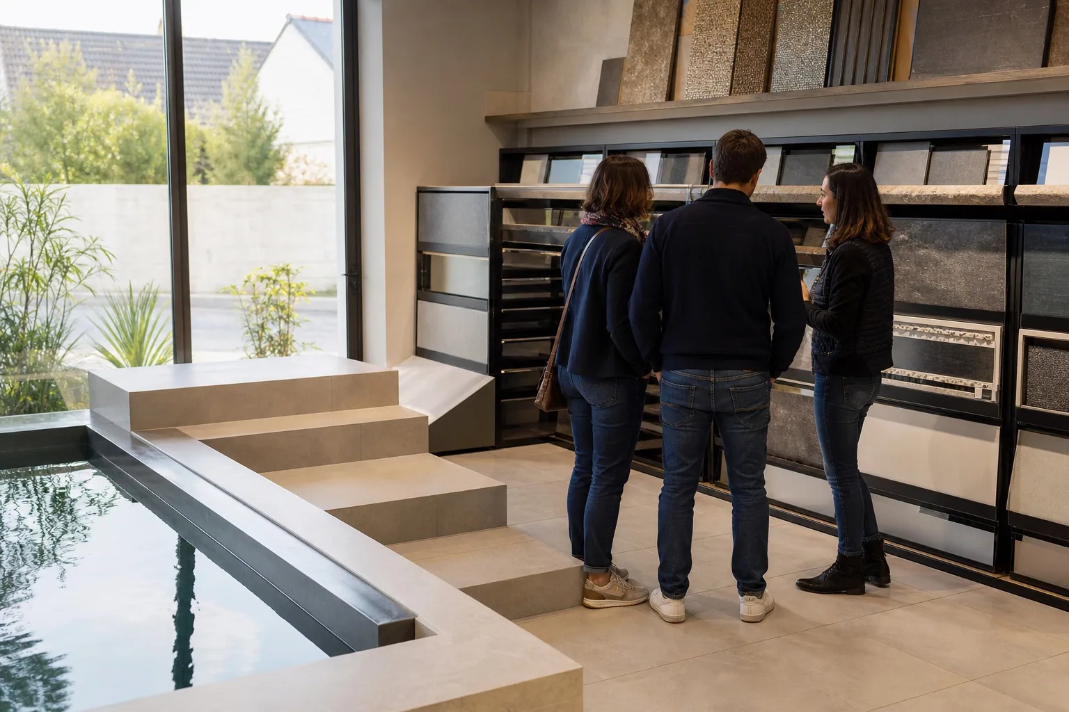 Showroom de finitions pour piscine